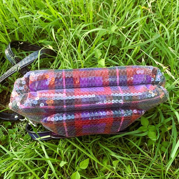 COACH POPPY SEQUIN TARTAN GROOVY BAG MULTI COLOR - Picture 16 of 16